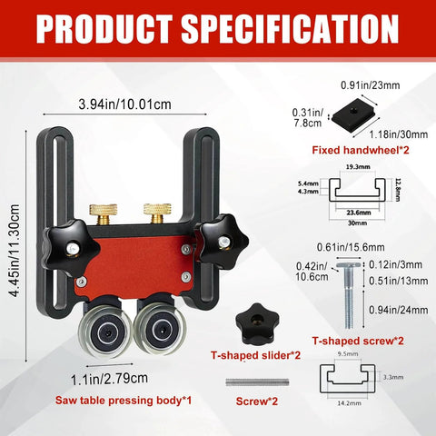 Double Wheel Bearing Stock Roller For Featherboards On Table Saws Router Tables And Band Saws Jig Guide Pro Grade Aluminum Alloy