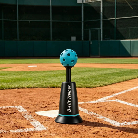 Baseball Batting Trainer Machine With Sturdy Metal Frame For All Skill Levels Adult Hitting Aid For Home Practice Interactive Drills Realistic Balls Pro Grade Durable Backyard Training Gear on baseball field