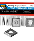 14mm Square Straight Tungsten Carbide Replacement Cutter Inserts 14mm X 14 X 2mm Pack Of 10 for T21348 woodworking tools