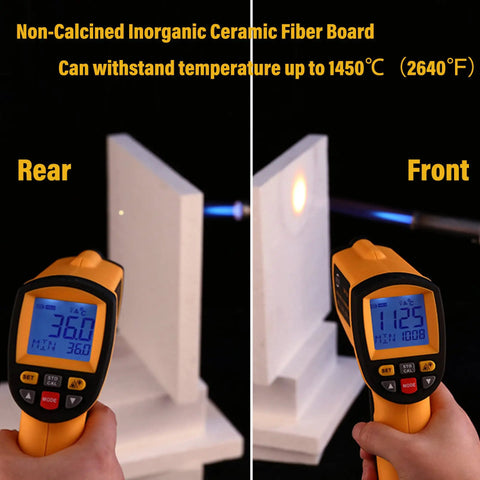 Non-calcined ceramic fiber board demonstrating heat resistance for Portable Propane Forge For Blacksmithing And Knife Making.