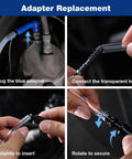 Steps for replacing adapter on 3L Vacuum Brake Bleeder Kit for One Person Bleeding, No Helper Needed, Pneumatic Pump