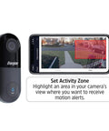 1080P Wired Video Doorbell For Real Home Security With 140 Degree Field Of View shown with smartphone app interface
