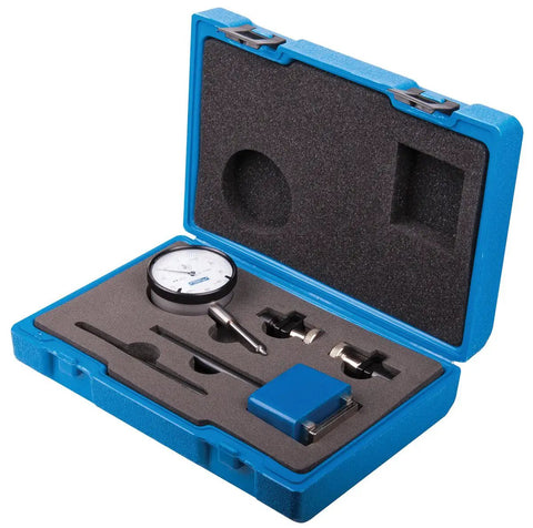 Long Range Indicator Pro Grade Test Set With Magnetic Base And Fine Adjustment For Precision Dial Gauges Two And A Quarter Inch Dial One Thousandth Inch Graduations Zero To One Hundred Reading AGD Group Two Compatible
