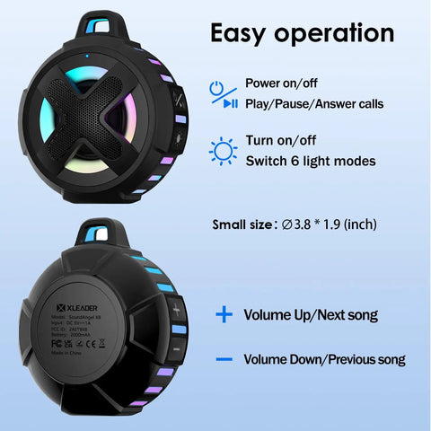 Ride Ready Bike Speaker With Pro Handlebar Mount Bluetooth 5.4 IPX7 Waterproof 10W Bass Broadcast Navigation Silicone Case