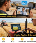 Badass Eight Inch Android 14 Rugged Tablet Packed With Zebra 4710 Barcode And QR Scanner Heavy Duty Industrial PC for seamless connectivity on a tractor.