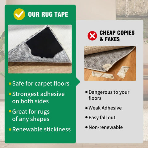 Comparison of 8 Pack Non Slip Rug Pads With Double Sided Adhesive Extra Thick 2Mm Grid Grip Rug Underlay and inferior options
