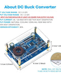 Beefy 12A DC To DC Step Down Power Supply Module with LCD Display, 1.2V-32V output range, adjustable for various applications