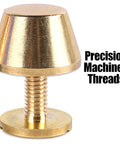 Top Shelf Solid Brass Nailhead Studs With A Killer Gold Shine Featuring No Fuss Flat Head Screw Back Rivets Made For Heavy Duty Leather Handbag Fixes And Smooth Diy Craft Projects That Truly Deliver in 12mm size.