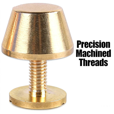 Top Shelf Solid Brass Nailhead Studs With A Killer Gold Shine Featuring No Fuss Flat Head Screw Back Rivets Made For Heavy Duty Leather Handbag Fixes And Smooth Diy Craft Projects That Truly Deliver in 12mm size.