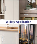 Two Pack Self Stick Aluminum Alloy Cabinet And Drawer Handles No Drilling Adhesive Door Pulls For Kitchen Cabinets Closets Drawers