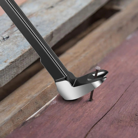 Close-up of Catspaw Nail Remover And Portable Pry Bar For DIY Projects Multifunction Crowbar Tool Steel Nail Extractor For Home Remodeling