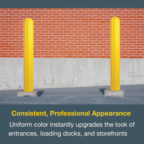 Built Tough 56 Inch Bollard Cover For 6 Inch Outdoor Poles - Heavy Duty Polyethylene post sleeve on concrete base.