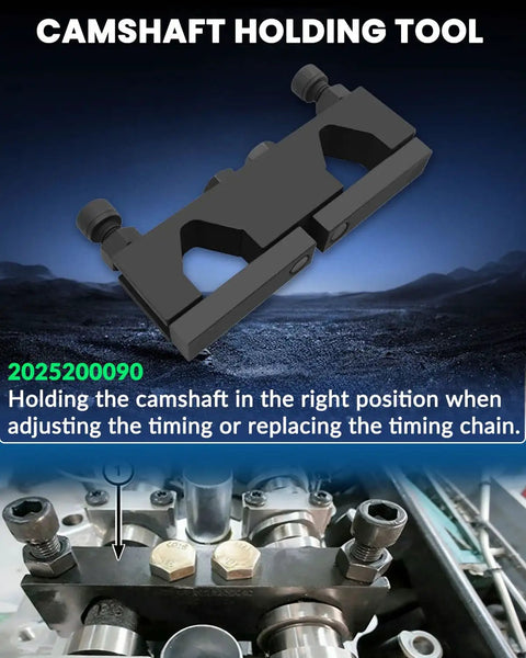 Camshaft Holding Tool from Camshaft Phaser Timing Chain Tool Kit For 3.6L Pentastar V6 Engines, Includes Phaser Locks, Camshaft Tensioner Pin, Crankshaft Pulley Wrench, Holding Tools And Case, Compatible With 10200A 10202 10369 10198A 2025200090 shown in close-up.