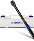 Half Inch Drive Click Torque Wrench With 10 To 180 Ft Lb Range, 72 Tooth Dual Direction Ratchet, tool and case