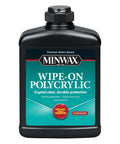 Wipe-On Polyurethane Finish Pint Gloss Water Based For Interior Wood Surfaces Such As Furniture Cabinets And Doors Durable High Gloss Coat Easy Rub-On Application Quick-Dry Clear Protective Topcoat, black bottle