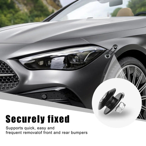 Front And Rear Bumper Quick Release Kit With Stainless Steel Screws, Rubber O Ring Washers, And Universal Tabs Titanium Finish on car