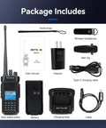 HD2 DMR Handheld Radio Dual Band Digital And Analog Two Way Radio With 500K Contacts And 3200mAh Battery accessories included