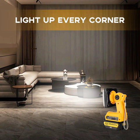 Go To Cordless 1500 Lumen LED Work Light With 20V Max And 60V Flex Battery Compatibility illuminating modern room