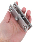 Heavy Duty Stainless Steel Rotatable Door Pivot Hinges 2 Pack Floor To Ceiling Pivot Hinges For Smooth Up And Down Door Movement Silver Hidden Pivot Design Built To Last And Rock Solid hand-held stainless steel door hinge 2-pack