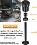 Premium Dana 30 And 44 Front Axle Tube Seal Pair Including Inner Axle Side Seal Installation Tool For Jeep Wrangler JK JKU TJ LJ YJ Cherokee XJ ZJ 1984 2018 showing install puck and tools.