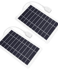 Two Pack Solar Panel Charger Kit For Camera And Phone Charging On The Go Portable 5V 5W Monocrystalline Solar Panels