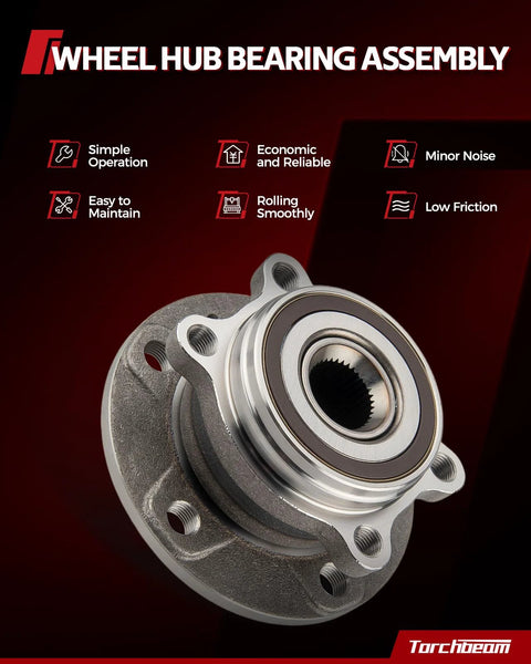Rear Wheel Hub Bearing Assembly 512388 Fits Nissan Altima 2007 2018 Maxima 2009 2014 2016 2022 Pathfinder 2013 2020 Murano 2015 2023 Infiniti QX60 JX35 FWD 5 Lug Drop In Ready close-up view