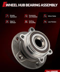 Beefy Wheel Bearing Hub Assembly 5 Lug Fits 2006 To 2012 Toyota RAV4, 2008 To 2015 Scion xB, 2012 To 2017 Prius V, 2011 To 2016 Scion tC, 2017 To 2018 Corolla iM, Scion iM And Lexus HS250h OE Style Wheel Bearing Kit close-up view.