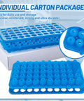 Plastic Test Tube Rack With Silicone Pad For 5mL 10mL And 15mL Vials 50 Hole Detachable Lab Tube Holder on box