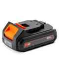 Cordless 20-Volt Max 1/2-Inch Hammer Drill Driver And 1/4-Inch Impact Driver Power Tool Combo battery with orange handle, 2.0 Ah capacity.