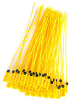Get Your Truck Sealed Up With These 100 Pc Domary Yellow Tamper Proof Plastic Cable Ties Perfect For Shipping Logistics And Warehouse Security Needs, showing bulk yellow plastic ties.