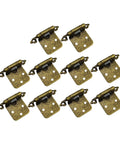 10 Pack Self Closing Cabinet Hinges Heavy Duty Face Mount Soft Close Springs Antique Bronze Finish For Kitchen Cabinets And Furniture Hardware Accessories