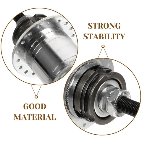 Close-up of Rear Hub Replacement Assembly With Bearings for Bike Coaster Brake 36 Holes Steel MTB showcasing durability.