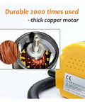 Versatile 12V 60W Fluid Extractor Pump For Cars And Boats With Matching Tubes To Suck Oil, Gasoline, Or Water Fast From Your Engine Bay For Quick Outdoor Maintenance Work Today - close-up of thick copper motor.