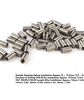 50 Pieces M10x1.25 Helical Stainless Steel Threaded Inserts With Locking Wire Anti Loosening Sleeves