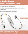Two Piece Rear Upper Left And Right Door Latch Release Cables Kit For Ford F150 Extended Cab 2004 2008 And Lincoln Mark LT