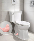 Sweet Pink Ceramic Bird Toilet Base Bolt Caps Set on a white toilet, showcasing heavy-duty rust-proof floor anchor covers.