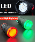 10 Pack LED Indicator Lights 22mm Panel Mount 0.87 Inch Hole 24V AC DC 20mA Energy Saving Green Red Set Ultra Bright