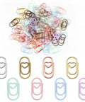 80 Pcs Heart Shaped Paper Clips Metal Journaling Clamps Colorful Cute Clips For Women Creative Organization And Note Sorting Decor For Papers And Planners, displayed in assorted colors.