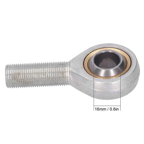 Left Hand Thread Ball Joint Bearing Self Lubricating Rod End For Heavy Duty Industrial Use, 16mm bore, M16 x 1.5 thread