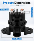 Starter Solenoid Relay for Defender HD5 HD8 HD10 and Maverick Max 1000R 2014 2017 Replacement OEM Part Numbers 278001802 278003012 278002347 278001641 278000513 278001376, black 12V relay, 7.5cm wide