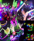 Party scene with attendees using Bulk 100 Industrial Grade 6 Inch Yellow Glow Sticks Set Long Lasting 12 To 14 Hour Glow Safety Light Sticks.