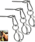 3 Pack Horse Tie Ring Set For Horses 304 Stainless Steel Training Rings, magnetic quick-attach, safe for trailers and tack.