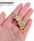 Brass Adjustable Cabinet Door Latch Hardware Four Pack Roller Ball Catch in Hand for Wardrobes Bookcases Closets and Cabinets