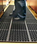 Anti Fatigue Rubber Floor Mat Interlocking Non Slip Drainage Tile For Restaurant Kitchen Bar Garden Outdoor Wet Areas 36 By 36 Inches Heavy Duty Commercial Grade