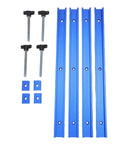 Heavy Duty T Slot Track Kit 15.7 Inch Aluminum Rails With Predrilled Holes M8 Sliders Bolts And 12 Screws DIY Friendly Ideal For Workbenches