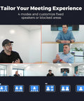 All In One 360 Degree 4K Conference Camera With AI Speaker Tracking Noise Cancellation And Zoom Meet Teams Compatibility