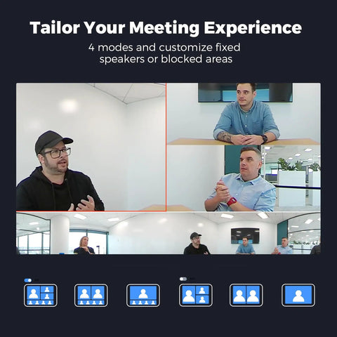 All In One 360 Degree 4K Conference Camera With AI Speaker Tracking Noise Cancellation And Zoom Meet Teams Compatibility