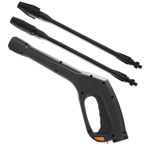 High Pressure Washer Gun Kit With Turbo Wand And Adjustable Fan Wand From 0 To 60 Degrees Locking Hose Design Safety Trigger
