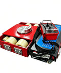 Heavy Duty Electric Machinery Skate Dolly Wireless Remote Control with 360-degree swivel and wheels for moving industrial equipment.