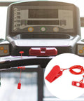 Two Pack Universal Treadmill Magnet Safety Keys With Rectangular Magnetic Emergency Stop Switch for most treadmills shown on console